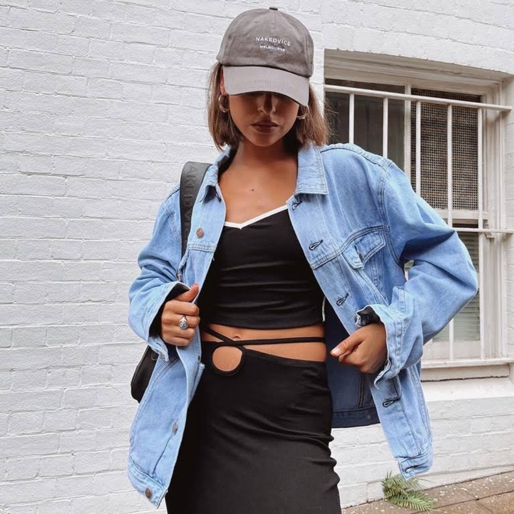 Western Denim Jacket Pale Blue Princess Polly